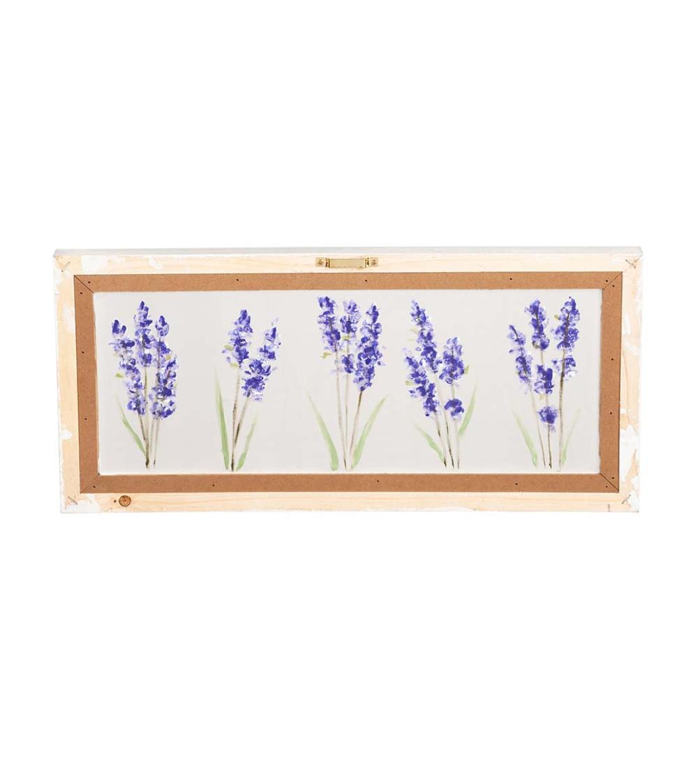 Plow & Hearth Home Accents Indoor Living Hand-Painted Lilacs Screen Wood Frame Wall DÉCor