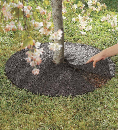 Plow & Hearth Gardenworks® Yard & Garden Permanent Mulch Recycled Rubber Tree Ring, 36" Dia.