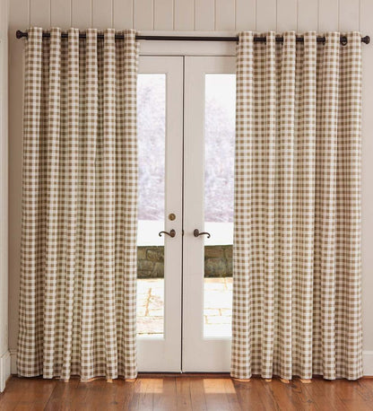 Plow & Hearth Valances Indoor Living Thermalogic Energy Efficient Insulated Check Grommet-Top Curtain Pairs
