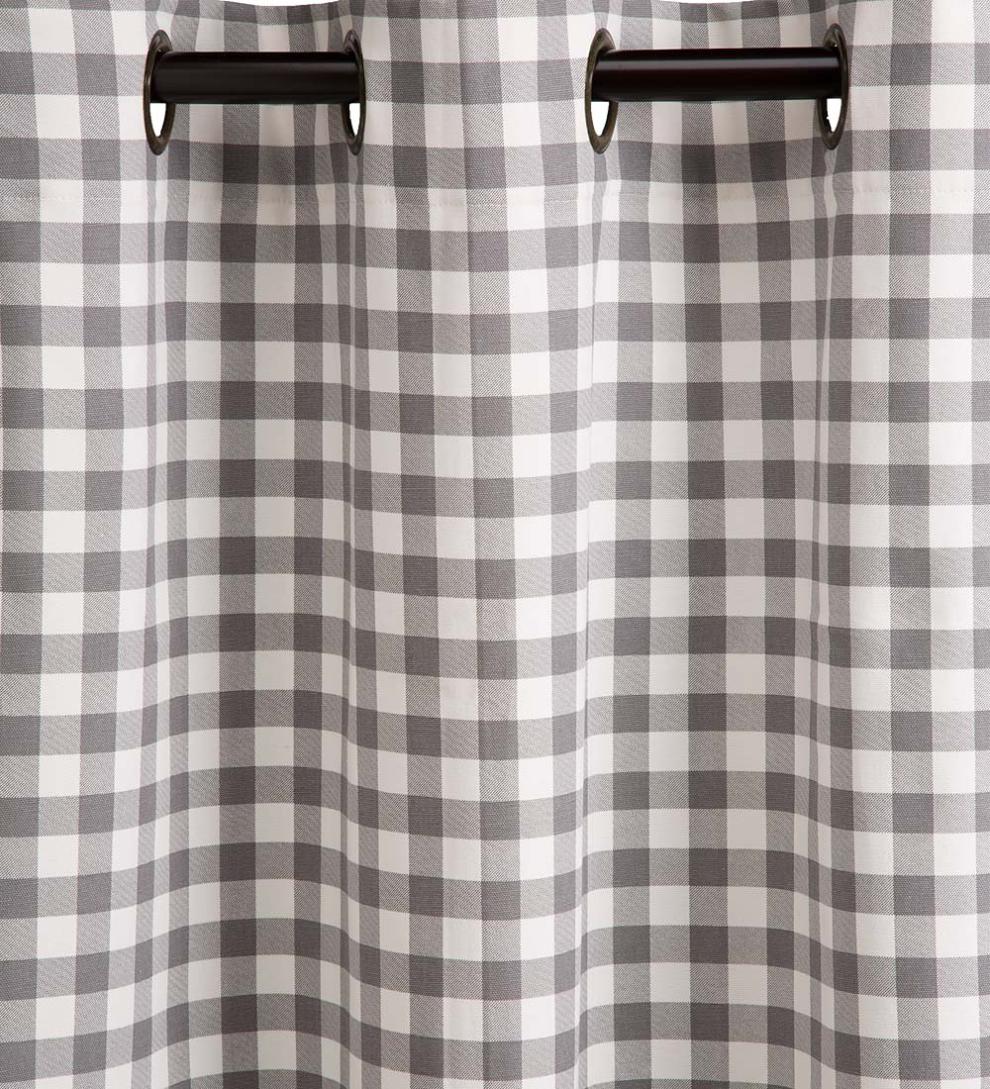 Plow & Hearth Valances Indoor Living Thermalogic Energy Efficient Insulated Check Grommet-Top Curtain Pairs