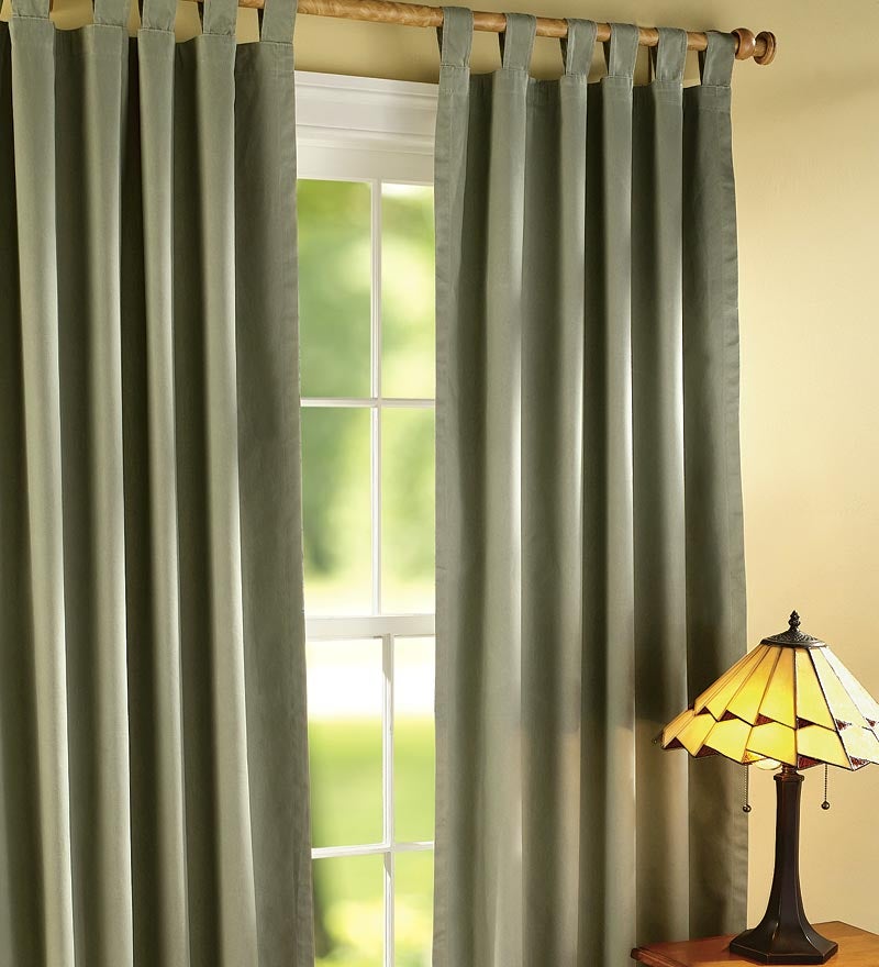 Plow & Hearth Insulated Curtains Indoor Living Thermalogic Energy Efficient Insulated Solid Tab-Top Curtains