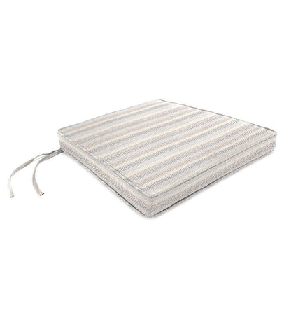 Plow & Hearth Outdoor Furniture Cushions Outdoor Living Sunbrella Tapered Chair Cushion With Ties, 19" Front/17" Back X 18" X 3" - Bandana