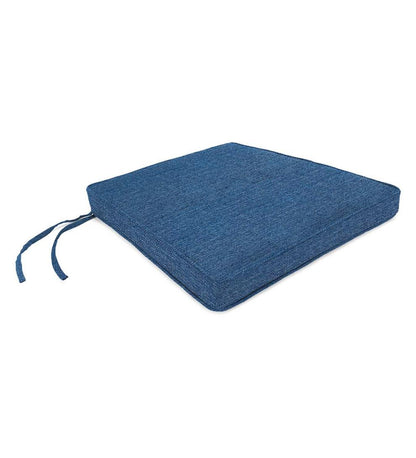 Plow & Hearth Outdoor Furniture Cushions Outdoor Living Sunbrella Tapered Chair Cushion With Ties, 19" Front/17" Back X 18" X 3" - Bandana