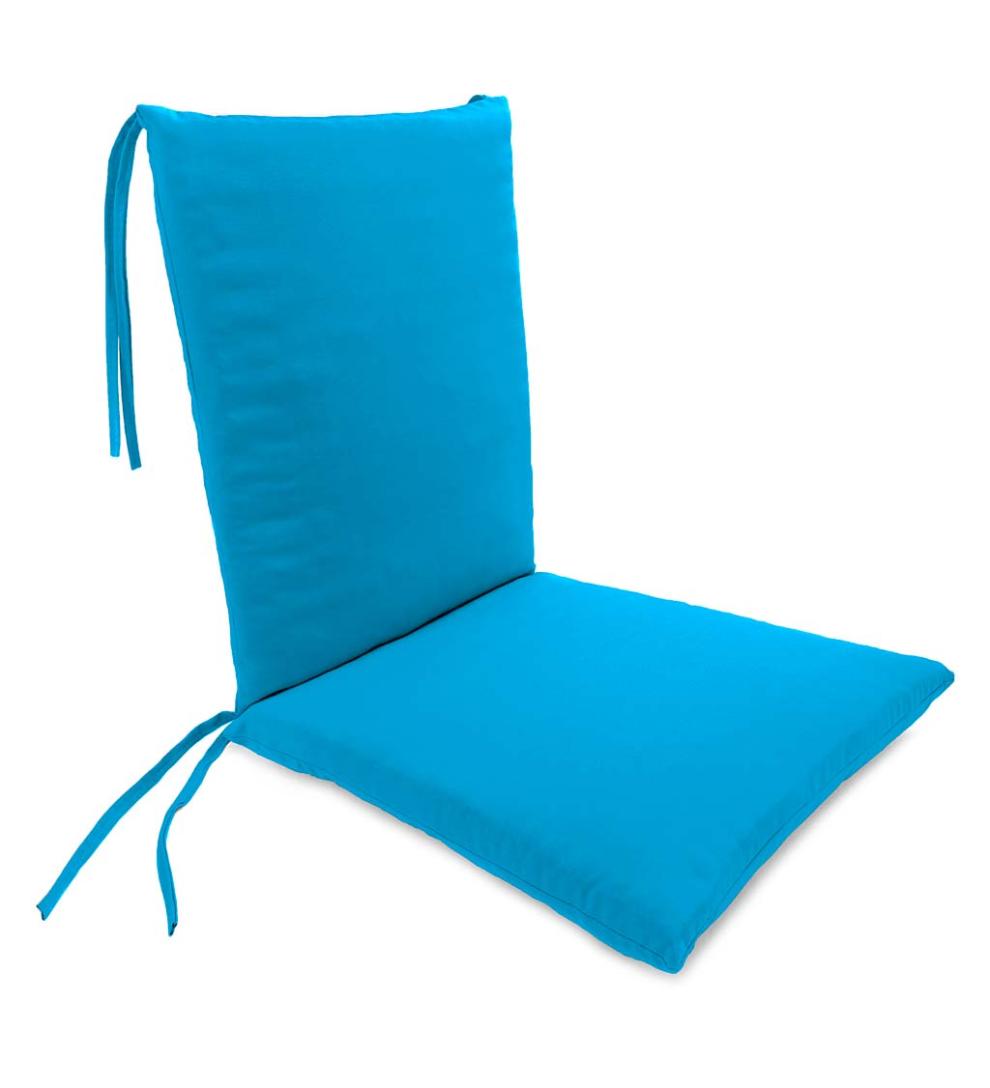 Plow & Hearth Outdoor Furniture Cushions Outdoor Living Sunbrella Rocking Chair Cushions With Ties, Seat 21" Front/17" Back X 19" X 2½"; Back 16" X 20" X 2½" - Bandana