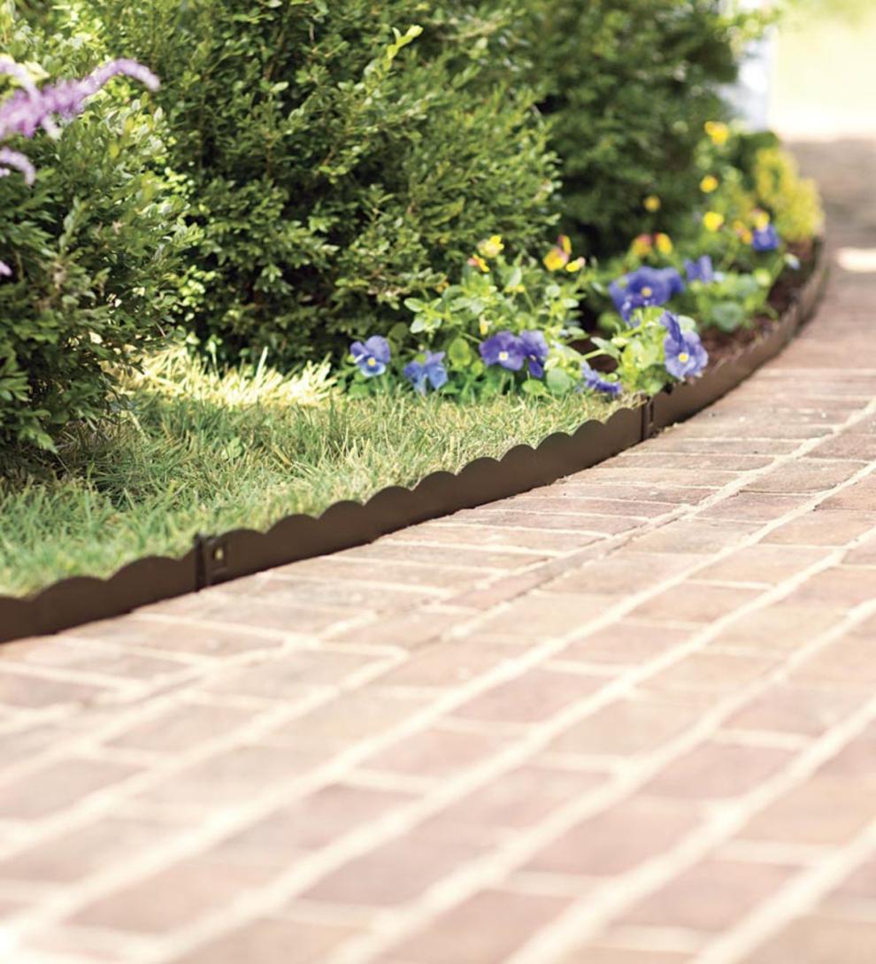 Plow & Hearth Pathways & Stepping Stones Yard & Garden 3"H Bendable Steel Garden Edging