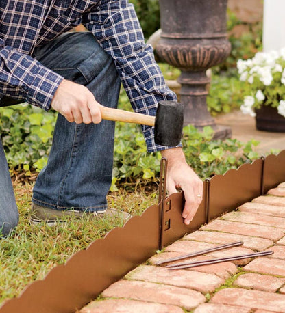 Plow & Hearth Pathways & Stepping Stones Yard & Garden 3"H Bendable Steel Garden Edging