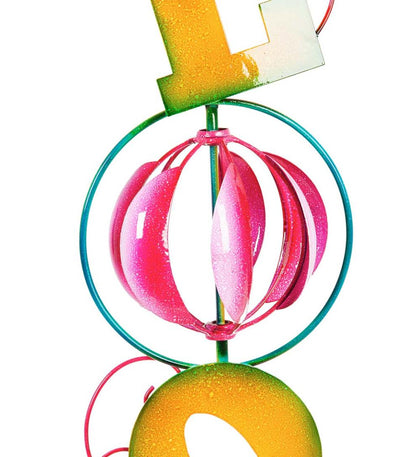 Plow & Hearth Decorative Garden Accents Yard & Garden 48"H Metal Bloom Wind Spinner