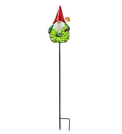 Plow & Hearth Decorative Garden Accents Yard & Garden 36"H Secret Solar Garden Stake - Gnome