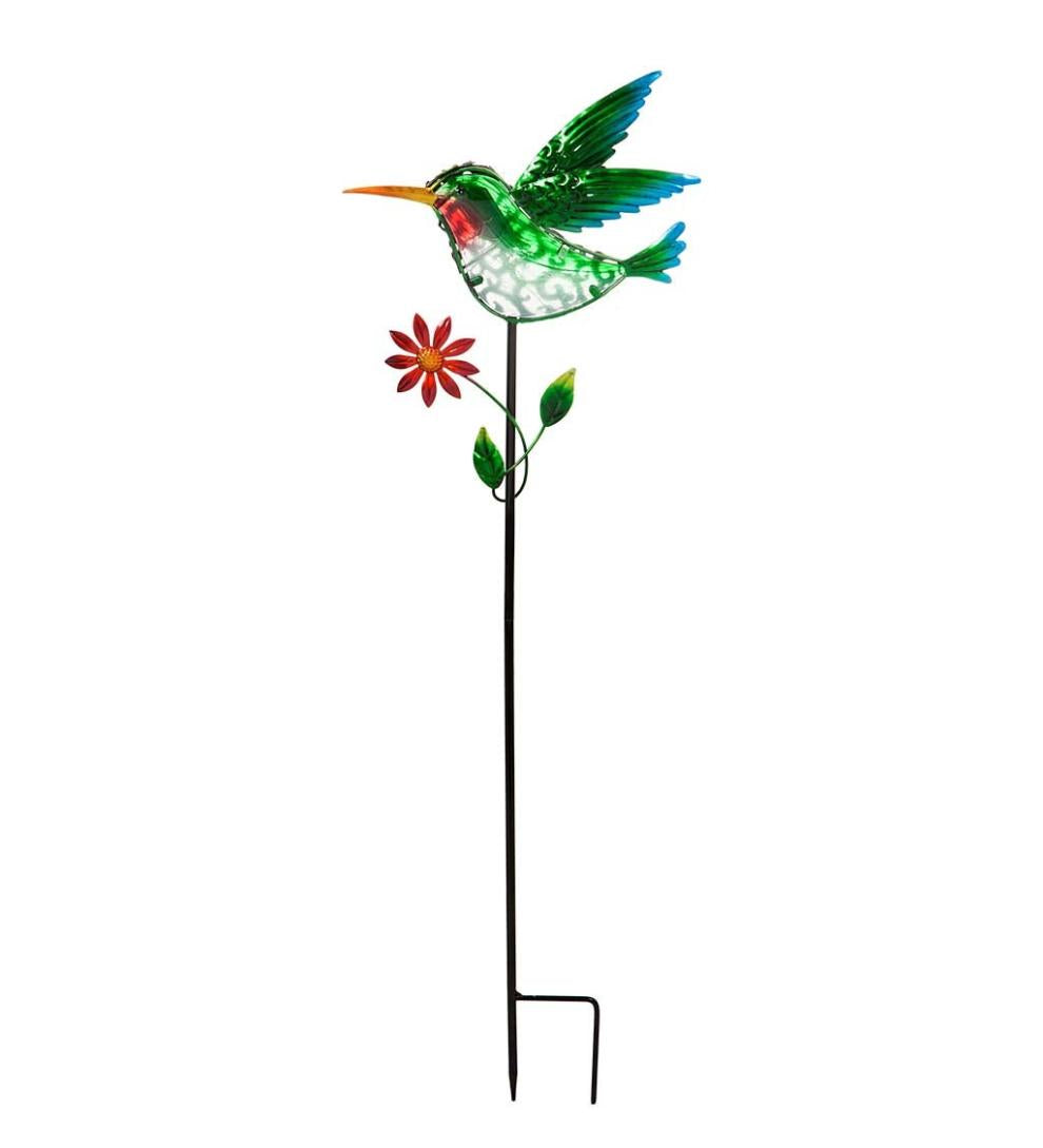Plow & Hearth Decorative Garden Accents Yard & Garden 36"H Secret Solar Garden Stake - Gnome