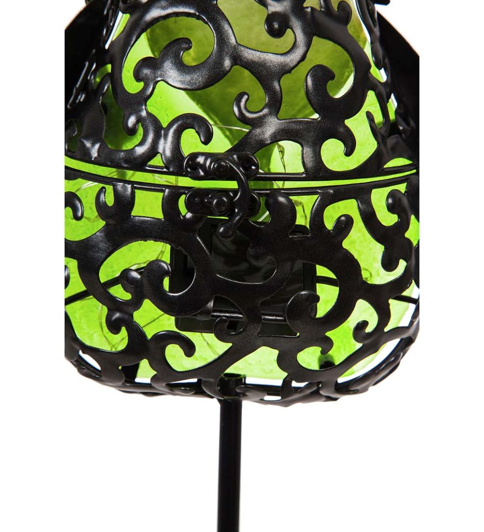 Plow & Hearth Decorative Garden Accents Yard & Garden 36"H Secret Solar Garden Stake - Gnome