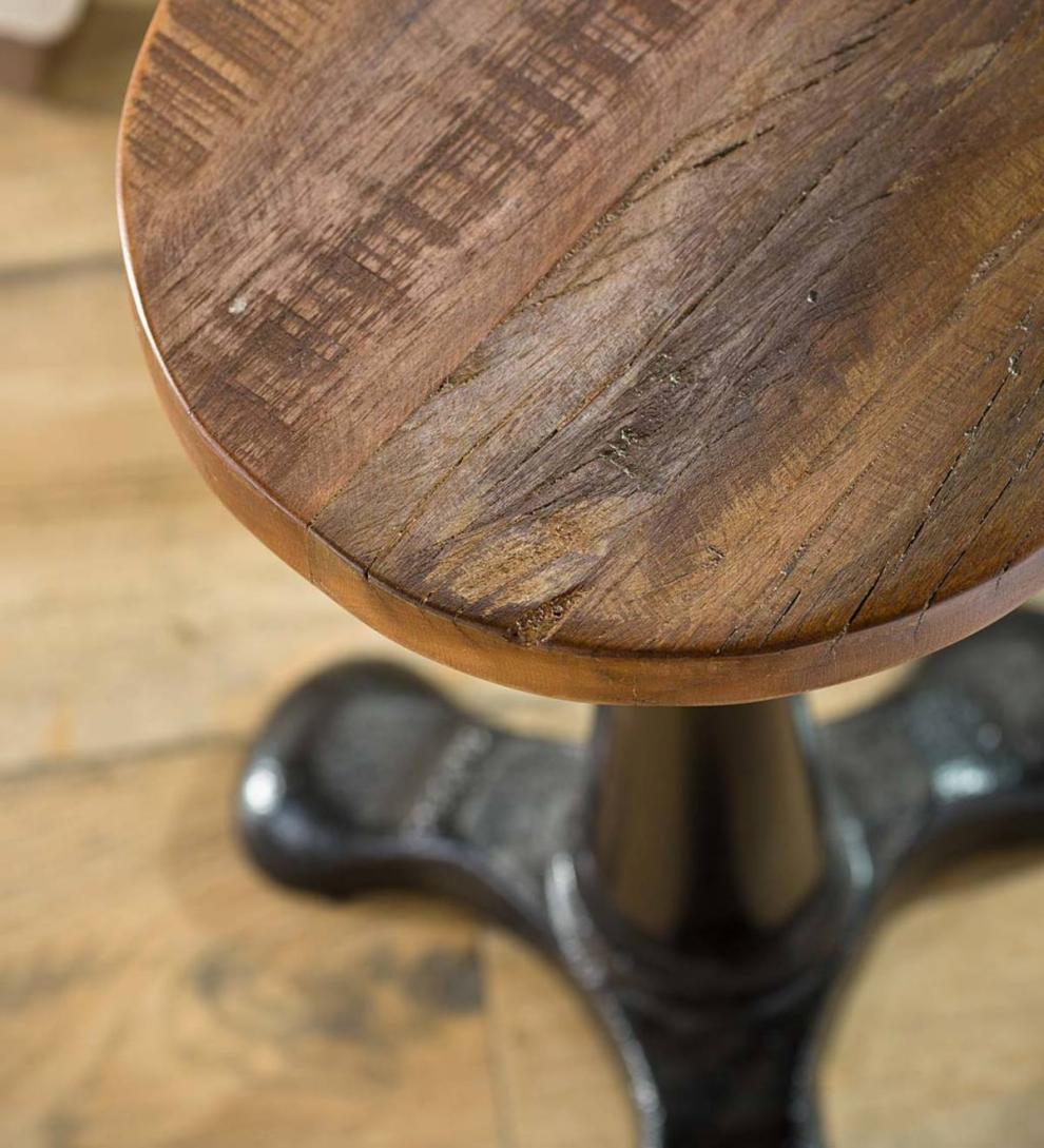Plow & Hearth Accent Tables Indoor Living Allegheny Reclaimed Wood Adjustable Height Table