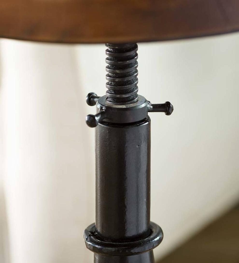 Plow & Hearth Accent Tables Indoor Living Allegheny Reclaimed Wood Adjustable Height Table