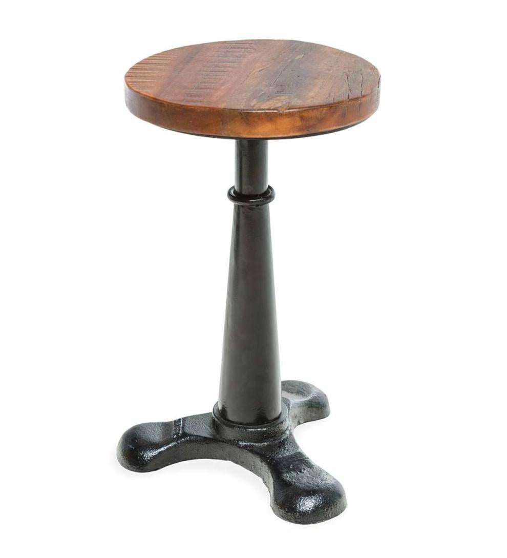Plow & Hearth Accent Tables Indoor Living Allegheny Reclaimed Wood Adjustable Height Table