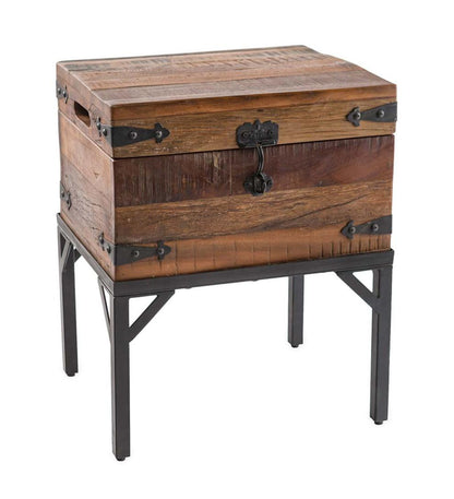 Plow & Hearth Accent Tables Indoor Living Allegheny Reclaimed Wood Storage Trunk Table