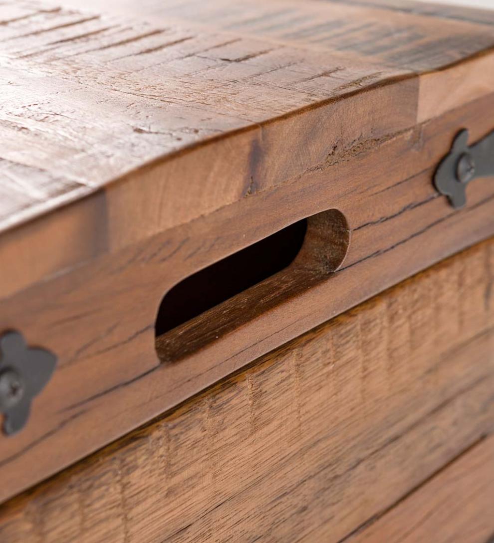 Plow & Hearth Accent Tables Indoor Living Allegheny Reclaimed Wood Storage Trunk Table