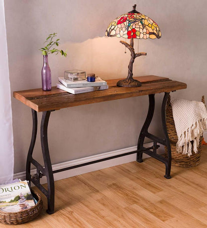 Plow & Hearth Accent Tables Indoor Living Birmingham Console Table In Reclaimed Wood And Metal
