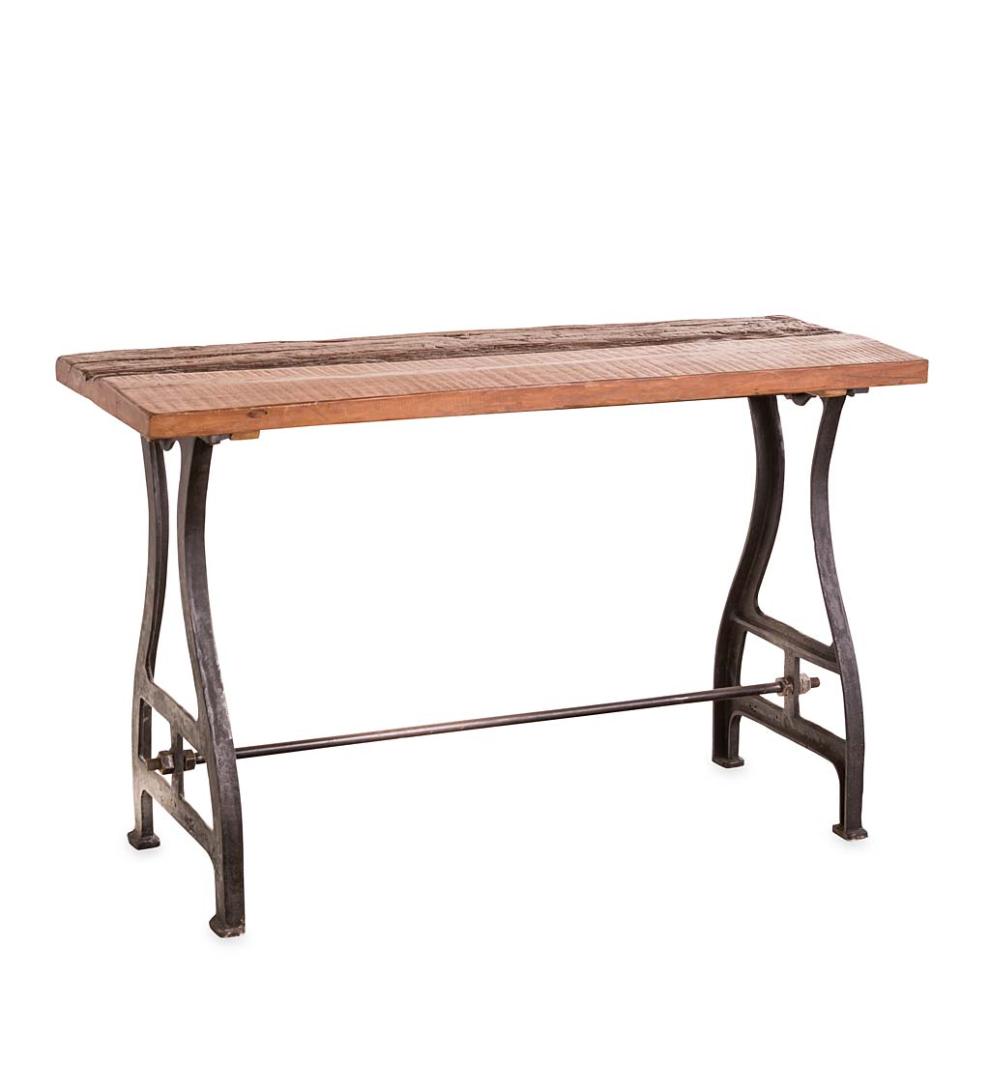 Plow & Hearth Accent Tables Indoor Living Birmingham Console Table In Reclaimed Wood And Metal