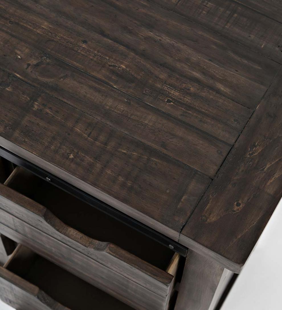 Plow & Hearth Accent Tables Indoor Living Cape Charles Barn Door Wood Storage Cabinet With Barnwood Finish - Barnwood