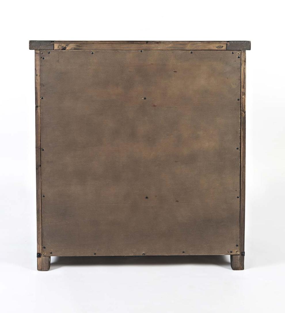 Plow & Hearth Accent Tables Indoor Living Cape Charles Barn Door Wood Storage Cabinet With Barnwood Finish - Barnwood