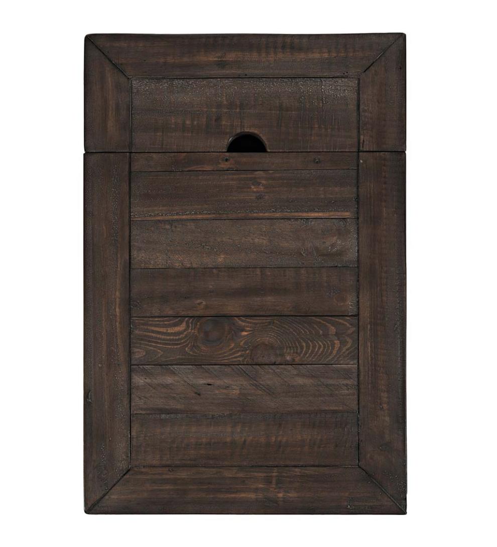 Plow & Hearth Accent Tables Indoor Living Cape Charles Reclaimed Barnwood Power Station Side Table With Usb Ports - Barnwood