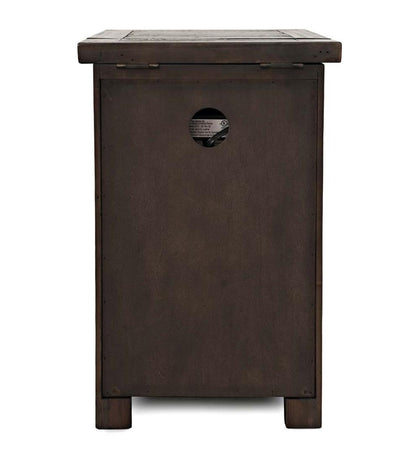 Plow & Hearth Accent Tables Indoor Living Cape Charles Reclaimed Barnwood Power Station Side Table With Usb Ports - Barnwood
