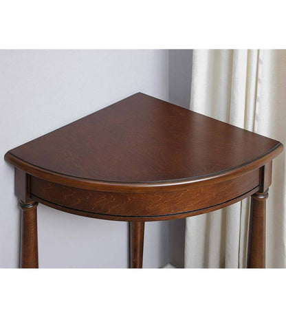 Plow & Hearth Accent Tables Indoor Living Corner Table/Plant Stand - Antique White