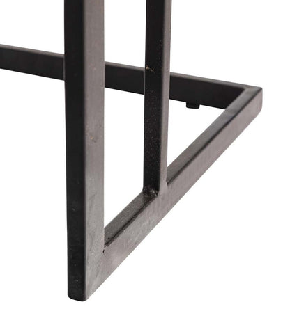 Plow & Hearth Accent Tables Indoor Living Handmade Ceramic Tile Nesting Tables, Set Of 2