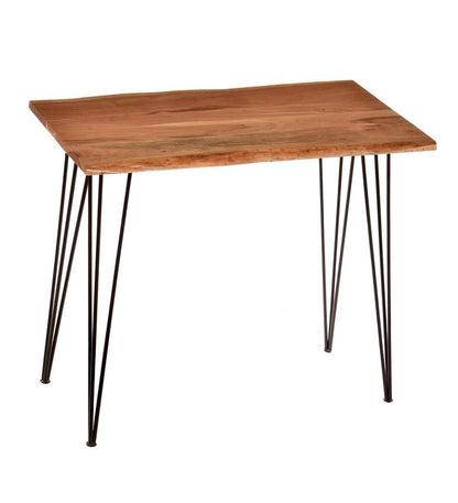 Plow & Hearth Accent Tables Indoor Living Live Edge Acacia Wood Console Table With Hairpin Legs - Black