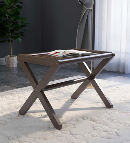 Plow & Hearth Accent Tables Indoor Living Modern Farmhouse Wood Stool/Bench - Espresso