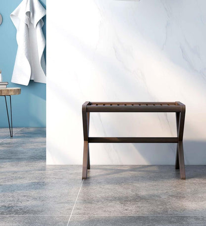 Plow & Hearth Accent Tables Indoor Living Modern Farmhouse Wood Stool/Bench - Espresso
