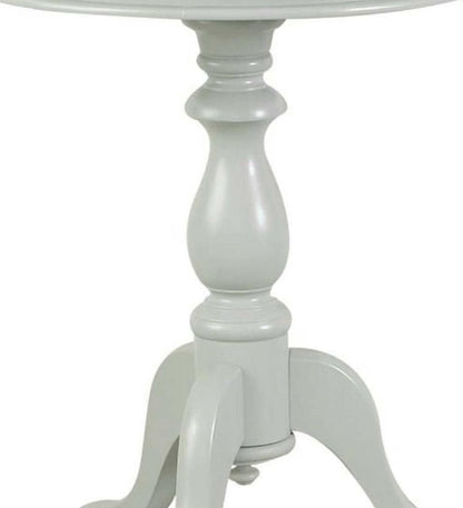 Plow & Hearth Accent Tables Indoor Living Pedestal-Based Wooden Accent Table - Antique Black