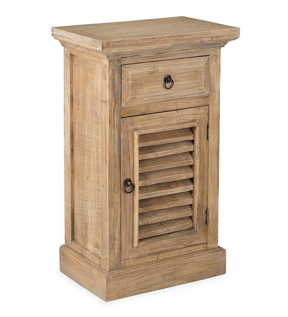 Plow & Hearth Accent Tables Indoor Living Promenade Side Table With Shutter Door