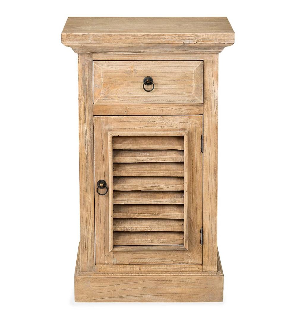 Plow & Hearth Accent Tables Indoor Living Promenade Side Table With Shutter Door