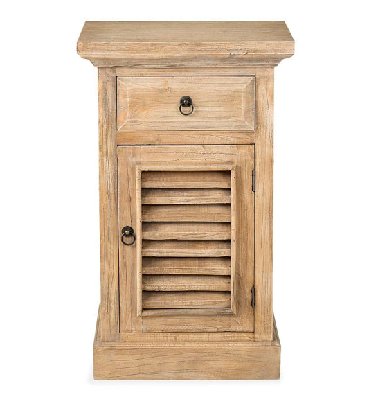 Plow & Hearth Accent Tables Indoor Living Promenade Side Table With Shutter Door