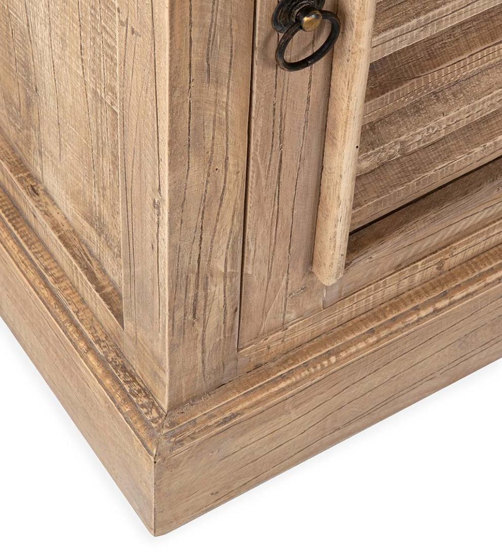Plow & Hearth Accent Tables Indoor Living Promenade Side Table With Shutter Door