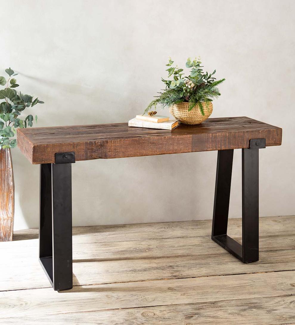 Plow & Hearth Accent Tables Indoor Living Richland Indoor/Outdoor Reclaimed Wood Console Table