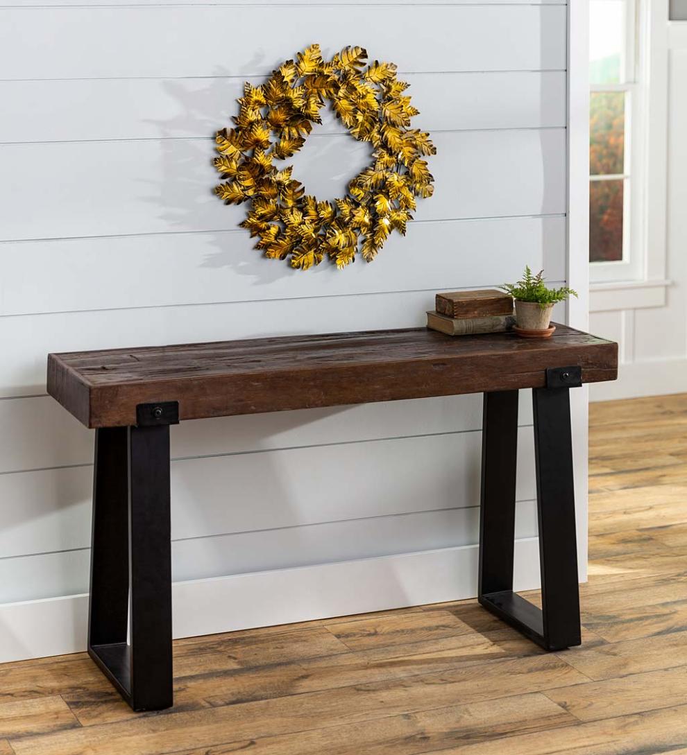 Plow & Hearth Accent Tables Indoor Living Richland Indoor/Outdoor Reclaimed Wood Console Table
