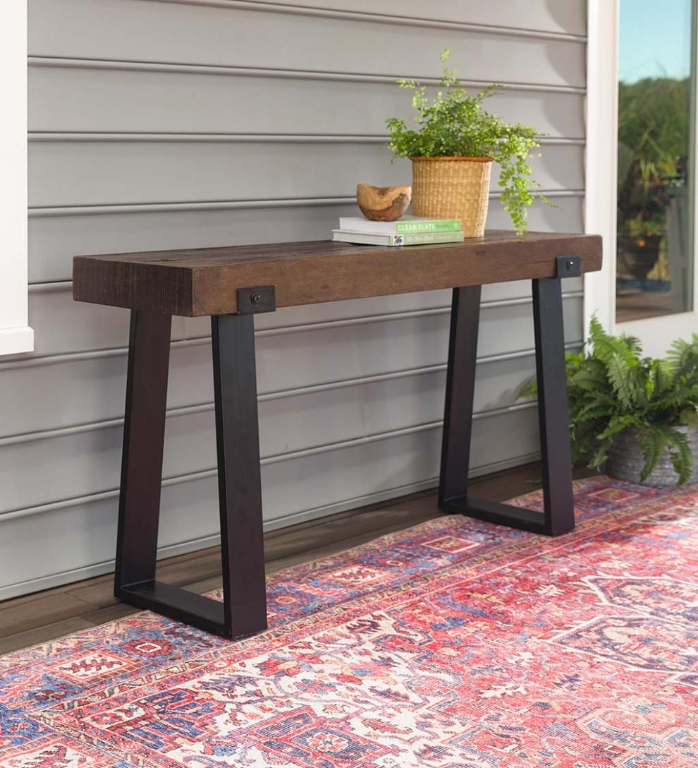 Plow & Hearth Accent Tables Indoor Living Richland Indoor/Outdoor Reclaimed Wood Console Table