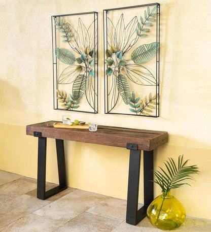 Plow & Hearth Accent Tables Indoor Living Richland Indoor/Outdoor Reclaimed Wood Console Table