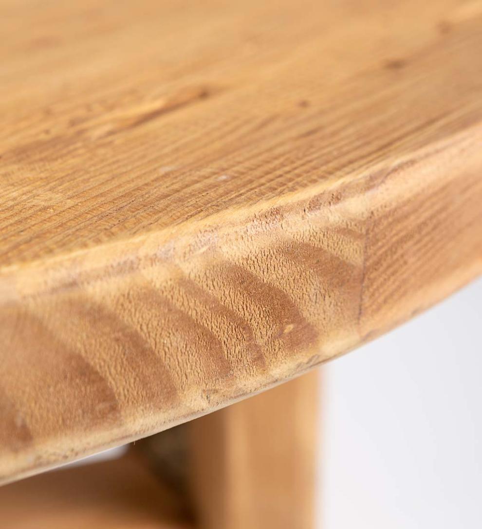Plow & Hearth Accent Tables Indoor Living Rowan Ridge Reclaimed Wood Round Coffee/Cocktail Table