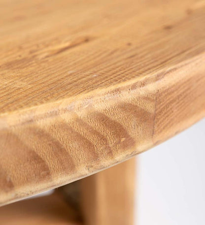 Plow & Hearth Accent Tables Indoor Living Rowan Ridge Reclaimed Wood Round Coffee/Cocktail Table