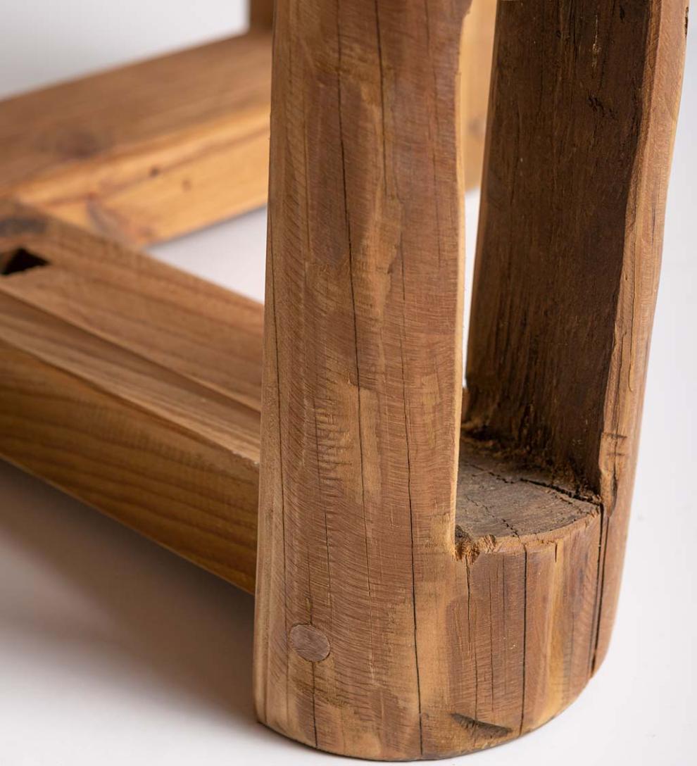 Plow & Hearth Accent Tables Indoor Living Rowan Ridge Reclaimed Wood Round Coffee/Cocktail Table