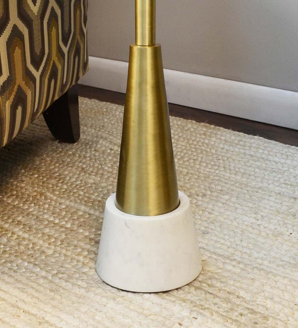 Plow & Hearth Accent Tables Indoor Living Small Davenport Drink Table - Gold