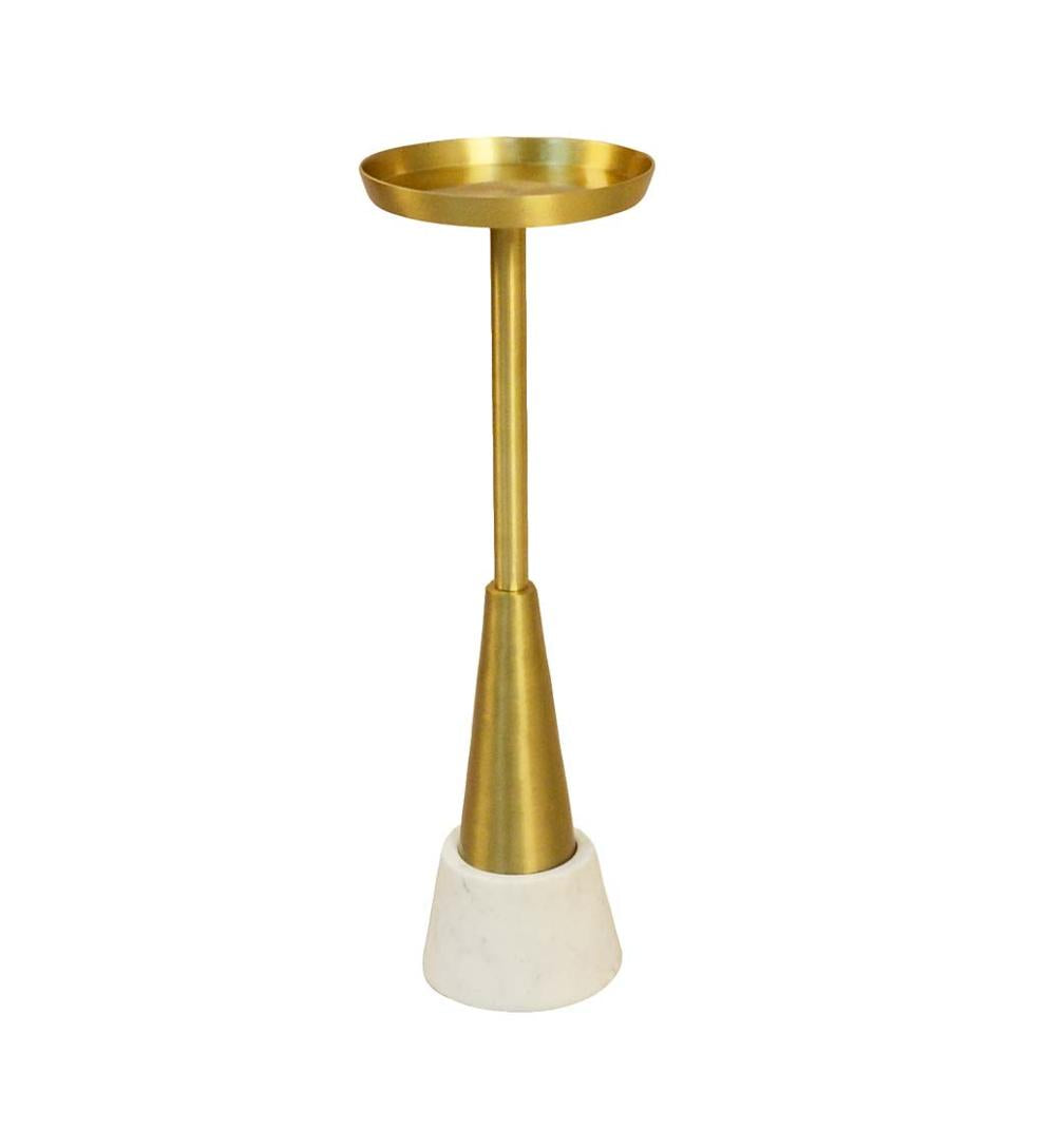 Plow & Hearth Accent Tables Indoor Living Small Davenport Drink Table - Gold