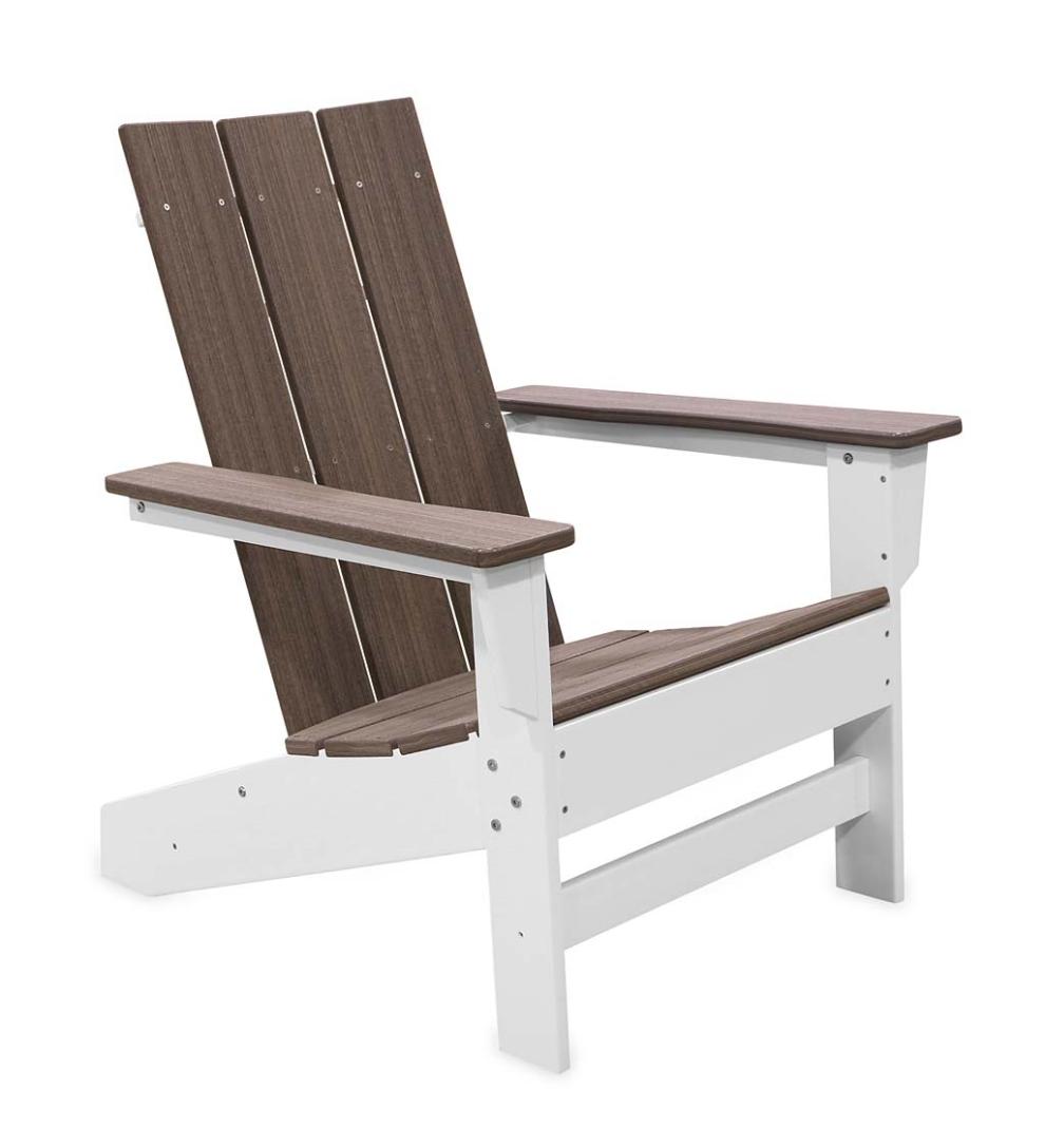 Plow & Hearth Adirondack Chairs Outdoor Living May River Outdoor Seating 5-Piece Conversation Set - Coastal Gray/White