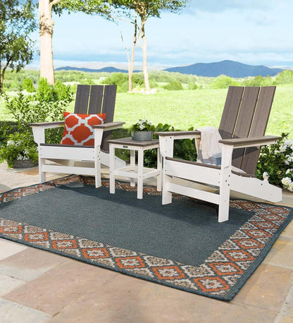 Plow & Hearth Adirondack Chairs Outdoor Living May River Outdoor Seating Adirondack Chair - Coastal Gray/White
