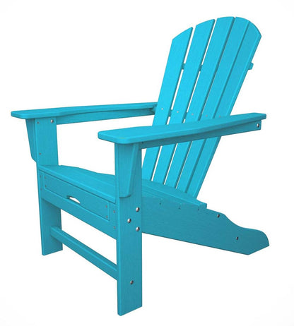 Plow & Hearth Adirondack Chairs Outdoor Living Polywood® Adirondack Chair With Hideaway Ottoman - Aruba
