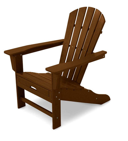 Plow & Hearth Adirondack Chairs Outdoor Living Polywood® Adirondack Chair With Hideaway Ottoman - Aruba