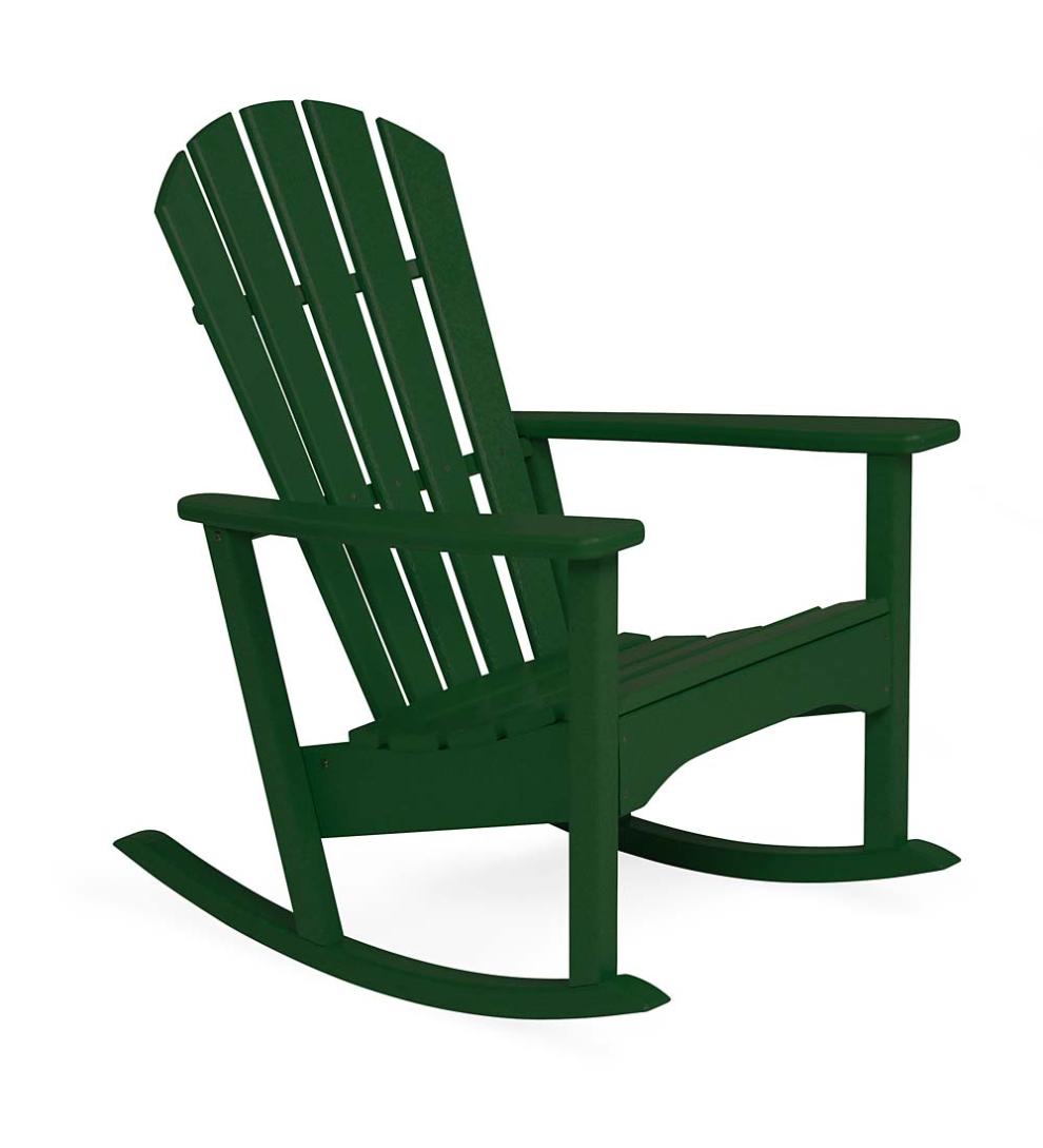 Plow & Hearth Adirondack Chairs Outdoor Living Polywood® Outdoor Adirondack Rocker - Aruba
