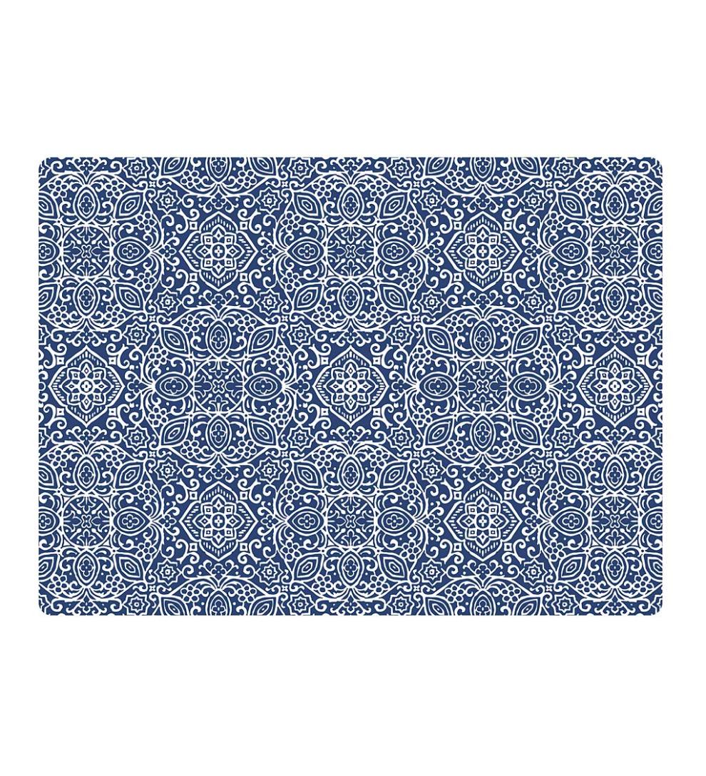 Plow & Hearth Area Rugs Indoor Living Arabesque Desk Chair Mat - Chocolate